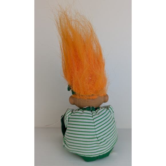 Vintage Russ Leprechaun Troll Doll w/Tag 8" Orange Hair Pot Of Gold St Patricks - Picture 3 of 7